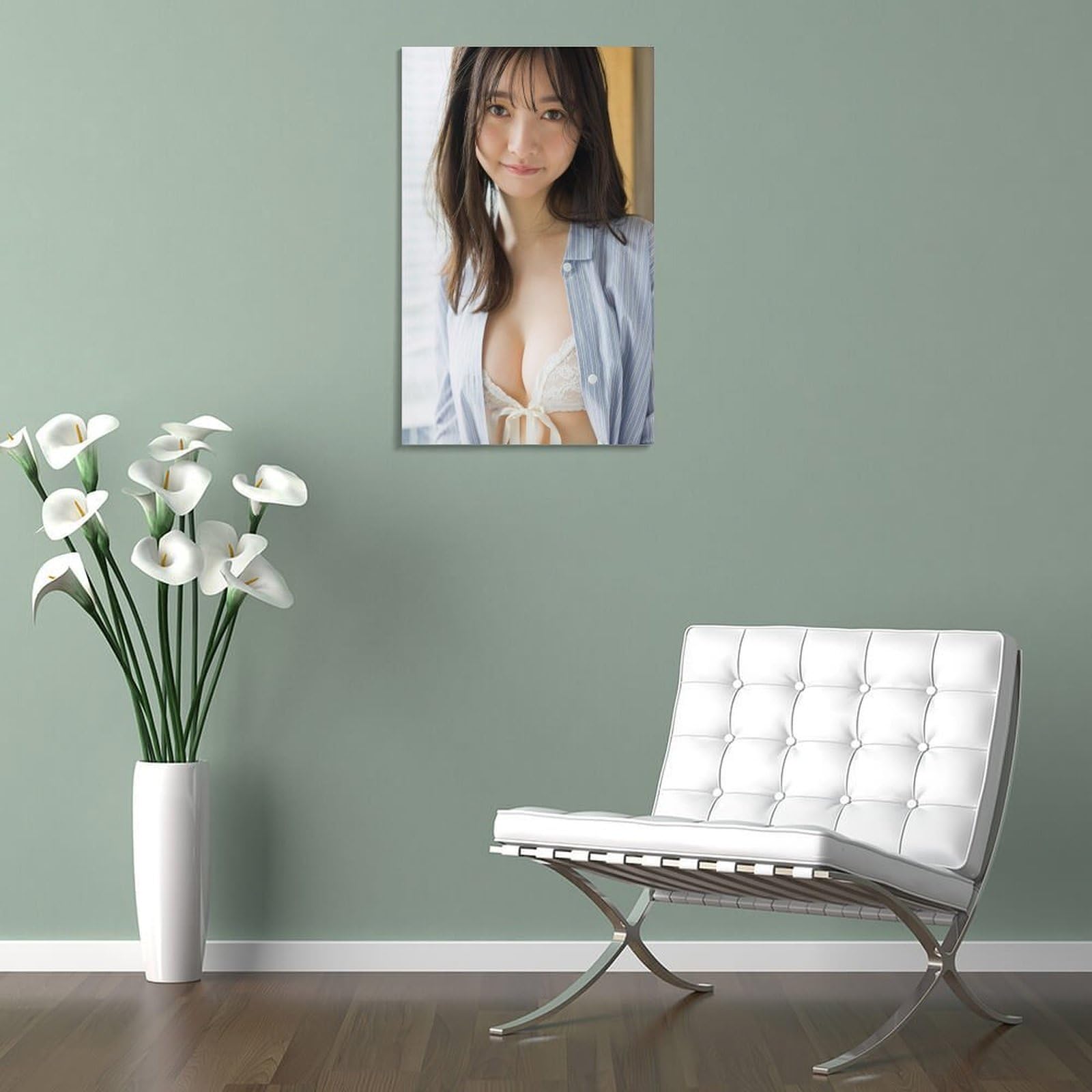 Amazon.co.jp: REENEW 橋本萌花 ポスター 装飾画 キャンバス 壁アート